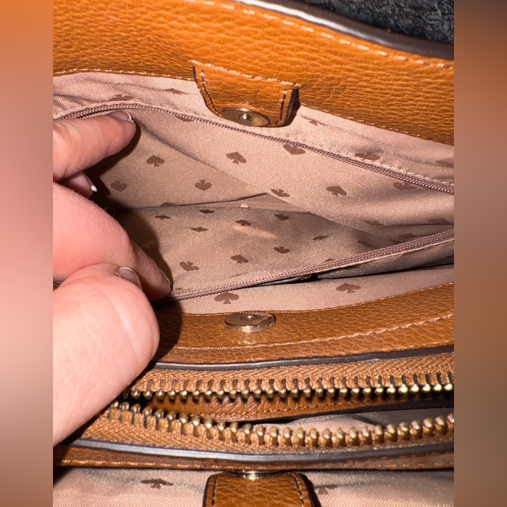 Kate Spade Leila Medium Triple Compartment Satchel in Warm Gingerbread - Picture 10 of 16